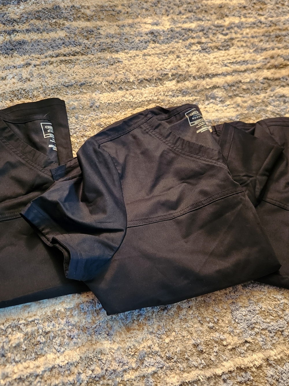 Cherokee Black Women's Scrub Top Lot Of 3